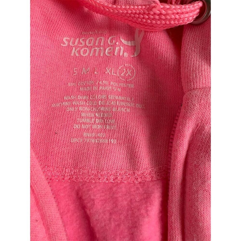 2XL Pink Hoodie & Pants Set "Fearless" Susan G Komen breast cancer awareness - Picture 4 of 7